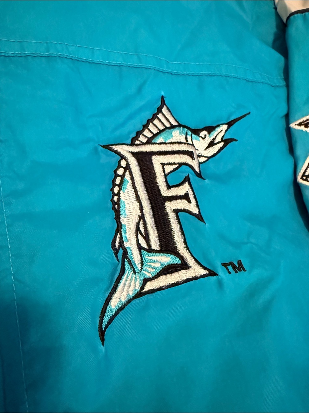 STARTER Vintage 90’s Marlins Men’s Windbreaker Jacket Fair condition Size XL - Picture 3 of 8